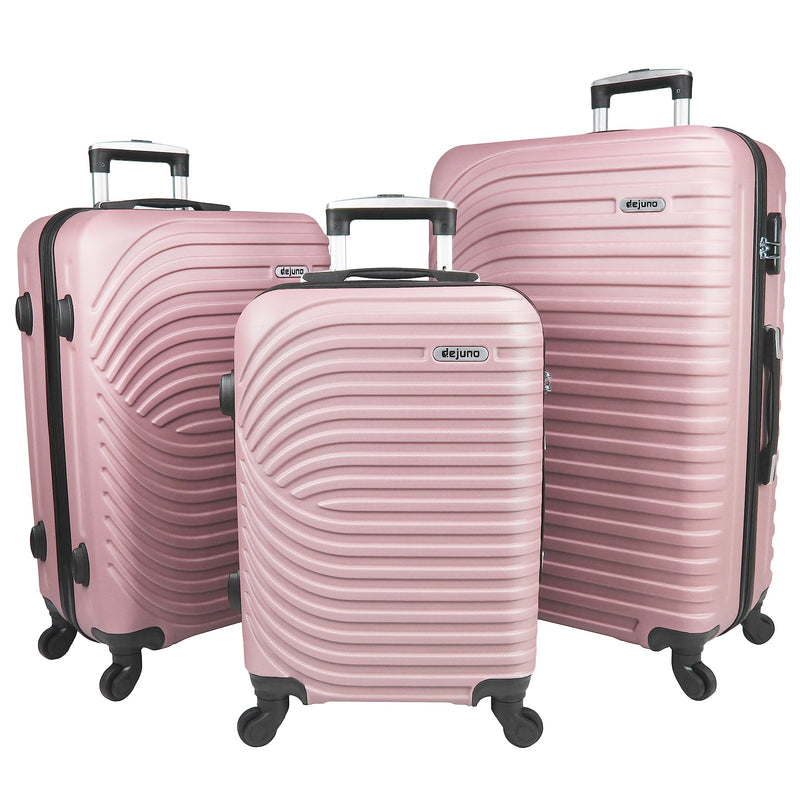 Dejuno Craft Hardside 3-Piece Lightweight Spinner Luggage Set - Blush