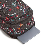 Vera Bradley Women's, Cotton Large Travel Backpack Travel Bag, Perennials Noir Dot, One Size