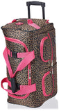 Rockland Rolling Duffel Bag, PINK LEOPARD, 22"