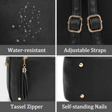 Montana West Medium Backpack Purse for Women Anti Theft Backpack with Secured Zipper & Tassel