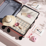 OLIXIS 24 Inch Luggage, Hardside Suitcase with Spinner Wheels, Lightweight ABS Hard Shell Checked Luggage, TSA Approved Lock, Expandable Medium Suitcase for Travel & Business–Pink