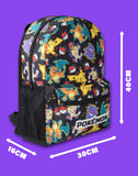 Pokémon Pikachu Charizard Gengar Meowth Backpack in Black | Kids Character All Over Print Bag | Adjustable Shoulder Straps