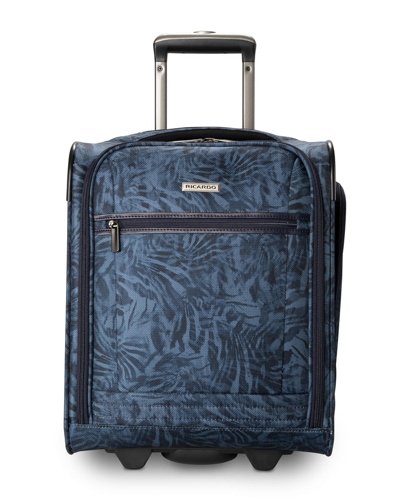 Ricardo Avalon 28L Underseat Carry On Luggage – Sustainable Travel Bag, Compact Suitcase with Wheels, Travel Essentials for Short Trips, Fits Under Seat, 16-inch, Serengeti Night
