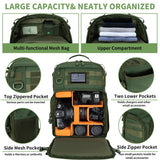 TORIBIO Camera Backpack for DSLR/SLR/Mirrorless Photography Camera, Water-resistant Tactical Camera Travel Bag Backpack Case with 15.6" Laptop Compartment, Tripod Holder