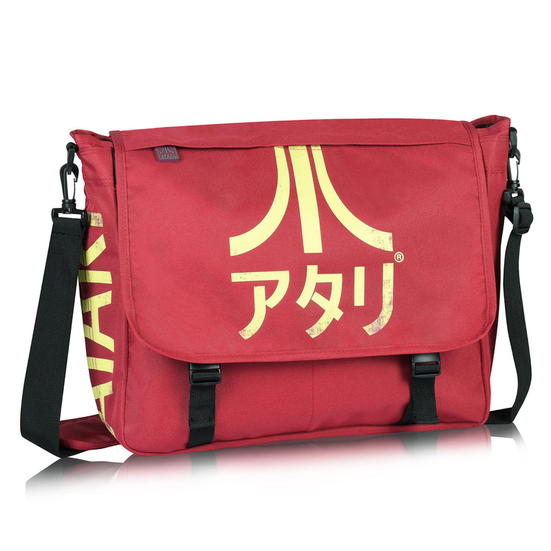 Atari Retro Expandable Messenger Bag, Retro Shoulder Satchel Bag with Japanese Logo, Cross Body, Large Capacity for College Work