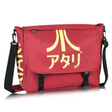 Atari Retro Expandable Messenger Bag, Retro Shoulder Satchel Bag with Japanese Logo, Cross Body, Large Capacity for College Work