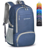 ZOMAKE Lightweight Packable Backpack 30L, Foldable Hiking Backpacks Water Resistant Compact Folding Daypack for Travel(Navy Blue)