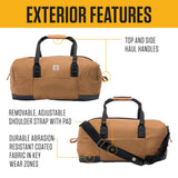 Carhartt Classic Duffels, Heavy-Duty Bag for Jobsite, Gym, & Travel, 55L, Carhartt Brown