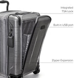 TUMI - Tegra-Lite 4 Wheel Luggage - Highly Durable Suitcase, Flexible Shell, Sleek and Lightweight Men's and Women's Expandable Rolling Bag - International, T-Graphite