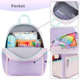 abshoo Kindergarten Backpack for Girls Preschool Backpacks School Bookbag for Kids 4-8(Pink and Purple)