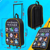 Pokemon Kids Foldable Trolley Suitcase 15”, 10.5 Litres 2 Wheels Black (S/15inch -10.5L, Black/Multi)