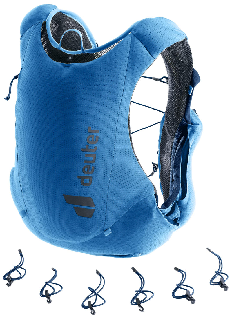 Deuter Unisex Traick 5L Hydro, Minimalist Trail Running Vest, 5 Liter - Neptune-Nightblue - Large