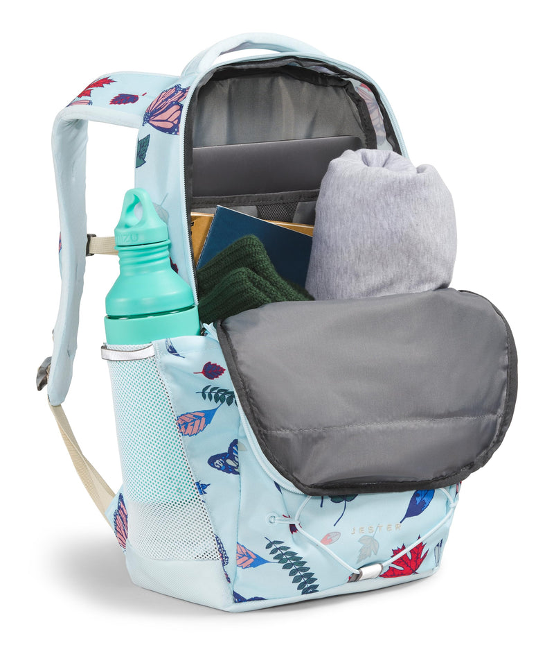 The North Face Women's Jester Everyday Laptop Backpack, Icecap Blue Fall Wanderer Print/Icecap Blue/Gravel, One Size