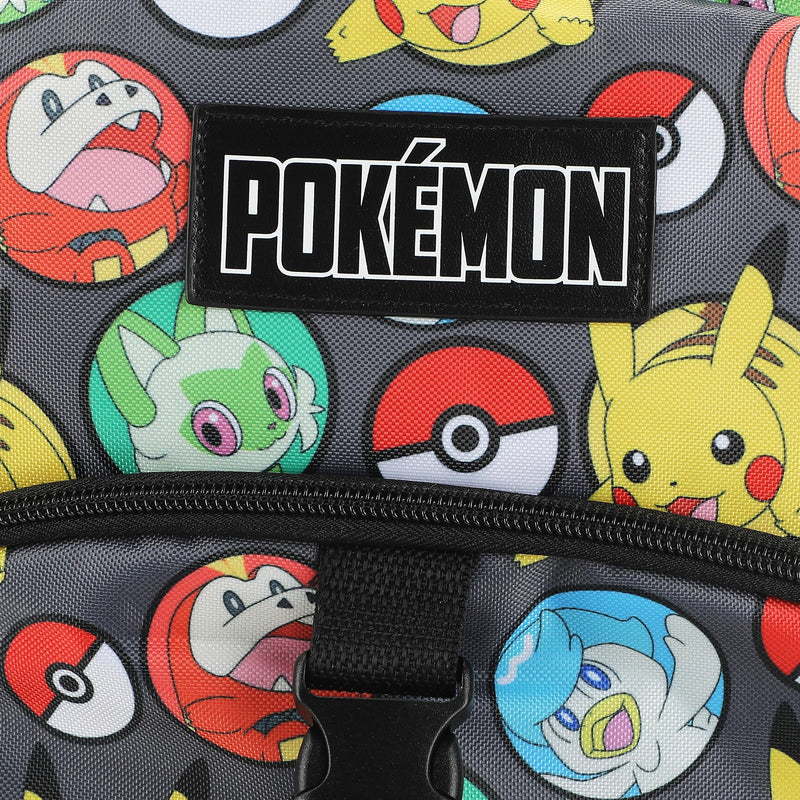 Bioworld Pokemon All-Over Print 2-Piece 16" Premium Backpack & Utility Case Set For School And Travel for boys