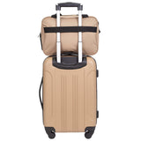 Travelers Club Midtown Hardside 4-Piece Luggage Travel Set, Tan
