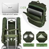 TORIBIO Camera Backpack for DSLR/SLR/Mirrorless Photography Camera, Water-resistant Tactical Camera Travel Bag Backpack Case with 15.6" Laptop Compartment, Tripod Holder