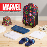 Marvel Avengers Spiderman Kids Suitcase Foldable Carry On Luggage with Wheels Lightweight Travel Trolley Bag for Vacations Trips Gifts for Boys (Multicolor Avengers)