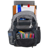 Eastsport Travel Skateboard Backpack Double Strap Laptop Bag Multi-Sport Design for Men and Women, Graystone Chambray