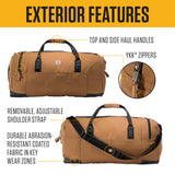 Carhartt Classic Duffels, Heavy-Duty Bag for Jobsite, Gym, & Travel, 120L, Carhartt Brown