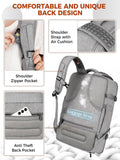 Vancropak Carry on Backpack, Flight Approved 18x14x8 Travel Backpack with 3 Packing Cubes, Expandable Large 40L Travel Bag fits 17.3" Laptop, Anti Theft Luggage Suitcase Weekend for Women Men, Grey