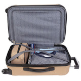 Travelers Club Midtown Hardside 4-Piece Luggage Travel Set, Tan