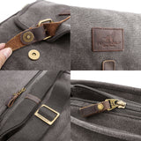 TOPWOLFS Canvas Messenger Bag Small Crossbody Bag Casual Travel Working Tools Bag Shoulder Bag Hold Phone Handset Anti Theft