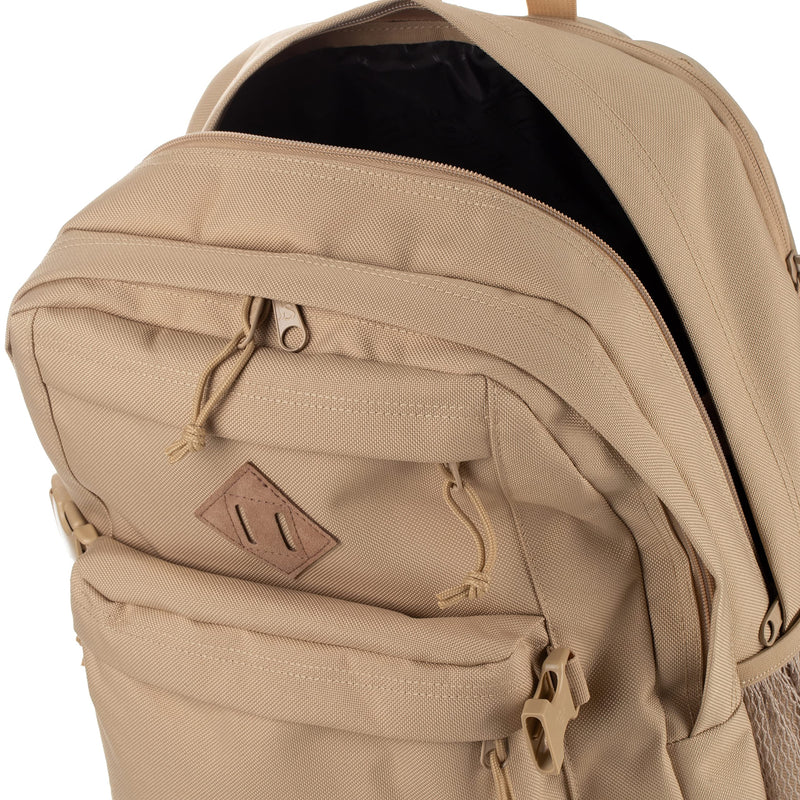 JanSport Main Campus FX Backpack - Travel or Work Bag w 15-Inch Laptop Pack with Leather Trim, Travertine