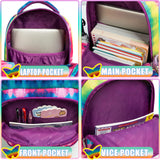 Meetbelify Backpack for Girls Backpacks for Elementary Preschool Student with Lunch Box Pencil Case 3 in 1 Bookbag for Girls for School