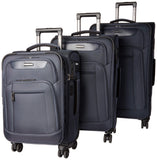 Dejuno Executive 3-Piece Spinner Luggage Set With USB Port - Navy