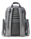 Skip Hop Diaper Bag Backpack with Portable Changing Pad, 9 Total Pockets, Easy-Access Wipes Pocket, Zippered Side Pocket, Luggage Sleeve & Stroller Straps, Fits a 15” Laptop, Luna, Heather Grey