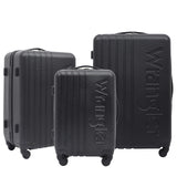 Wrangler Quest Luggage Set, Black, 3 Piece Set (28"/24"/20")
