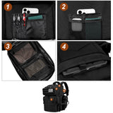 LHI Military Tactical Backpack for Men and Women 45L Army 3 Days Assault Pack Bag Large Rucksack with Molle System - Black
