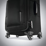 Samsonite Pro Travel Softside Expandable Luggage with Spinner Wheels, Black, Checked-Medium 25-Inch