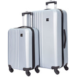 Travelers Club Cosmo Luggage, Silver-2 Piece Set (28