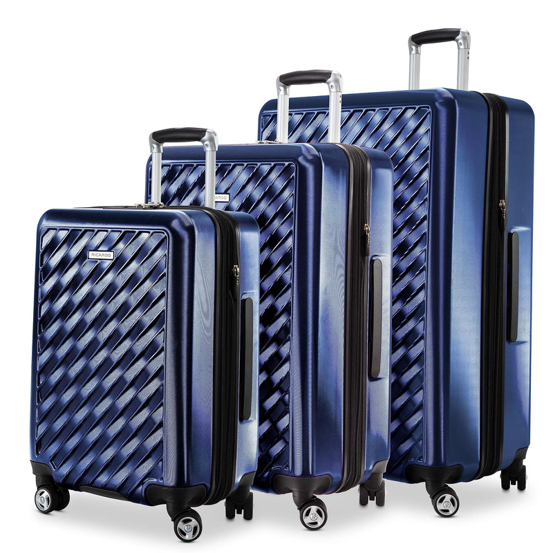 Ricardo Melrose Hardside 3-Piece Set with FREE Travel Kit (Prussian Blue)