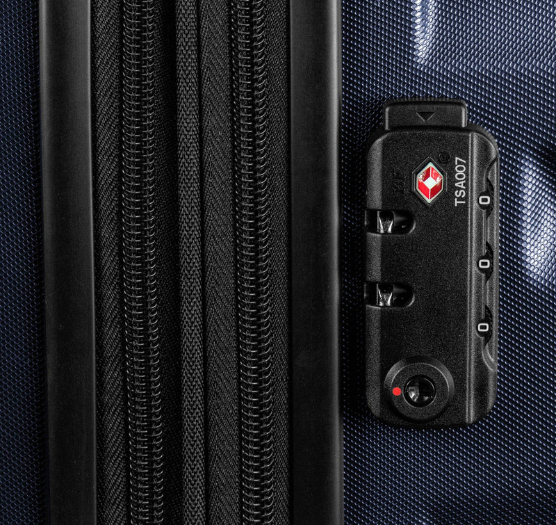 DELSEY PARIS Alexis Durable Hardside Luggage, Expandable Lightweight 4-Wheel Spinner, Easy Grip Telescoping Handle for Smooth Mobility, TSA-Lock Incorporated, Men and Women, Navy, Check-In 29-Inch