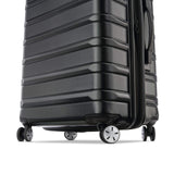 Samsonite Omni 2 24-Inch Medium Checked Hardside Luggage with 360° Spinner Wheels - Scratch Resistant Hardshell - TSA Lock - Expandable Polycarbonate Shell for Lightweight Travel - Midnight Black
