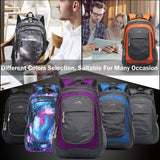 ProEtrade Backpack Bookbag for College Sturdy Travel Business Hiking Fit Laptop Up to 15.6 Inch Multi Compartment Gifts for Men Women Night Light Reflective (Black)