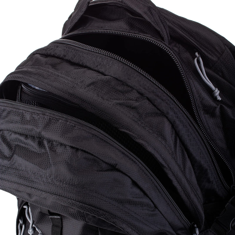 JanSport Odyssey Laptop Backpack for 15” Computer or 3L Hydration System, Black - Large Bag Adults with Tuck-Away Hip Belt, 2 Main Compartments - Premium College Essentials