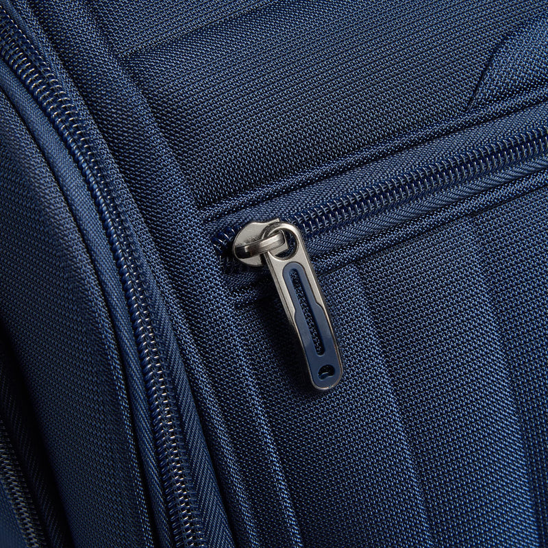 DELSEY PARIS Helium DLX Softside Luggage Under-Seater with 2 Wheels, Navy Blue, Carry on 16 Inch