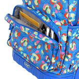 Olympia U.S.A. Melody 19" Rolling Backpack, Blue Flower