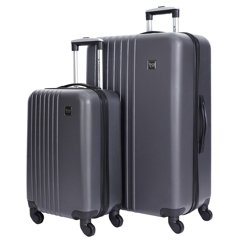 Travelers Club Cosmo Luggage, Charcoal Grey-2 Piece Set (28"/20")