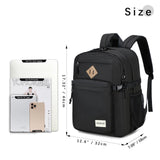 abshoo 32L Backpack for School College Bookbag Middle High School Backpacks Casual Daypack Travel Backpack (Black)