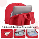 abshoo 34L Big School Backpack For College Women Girls Middle High School Teen Bookbag Travel Backpack Daypack (Red)