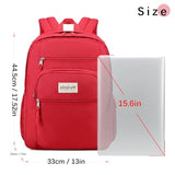 abshoo 34L Big School Backpack For College Women Girls Middle High School Teen Bookbag Travel Backpack Daypack (Red)