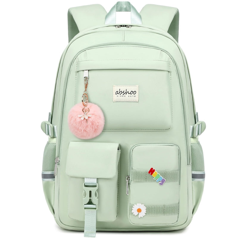 abshoo Big Student Laptop Backpack For College Women Middle High School Teen Girls Bookbag Travel Daypack (Olive Green)