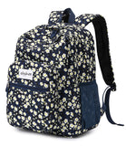 abshoo Classical Basic Womens Floral School Backpack For College Teen Girls Water Resistant Bookbag (Floral Navy)