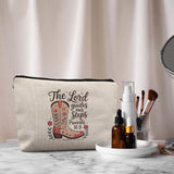 Absnfatu Western Cowgirl Christian Makeup Bag, Proverbs 16:9 Bible Verse Cosmetic Bags for Women, Western Gifts, Rustic Floral Cowgirl Boots Makeup Zipper Pouch