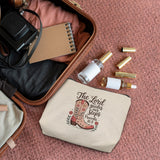 Absnfatu Western Cowgirl Christian Makeup Bag, Proverbs 16:9 Bible Verse Cosmetic Bags for Women, Western Gifts, Rustic Floral Cowgirl Boots Makeup Zipper Pouch