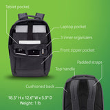 acer Travel Backpack (Gray), up to 15.6" Notebook and 10" Tablet, with Interior and Exterior Pockets